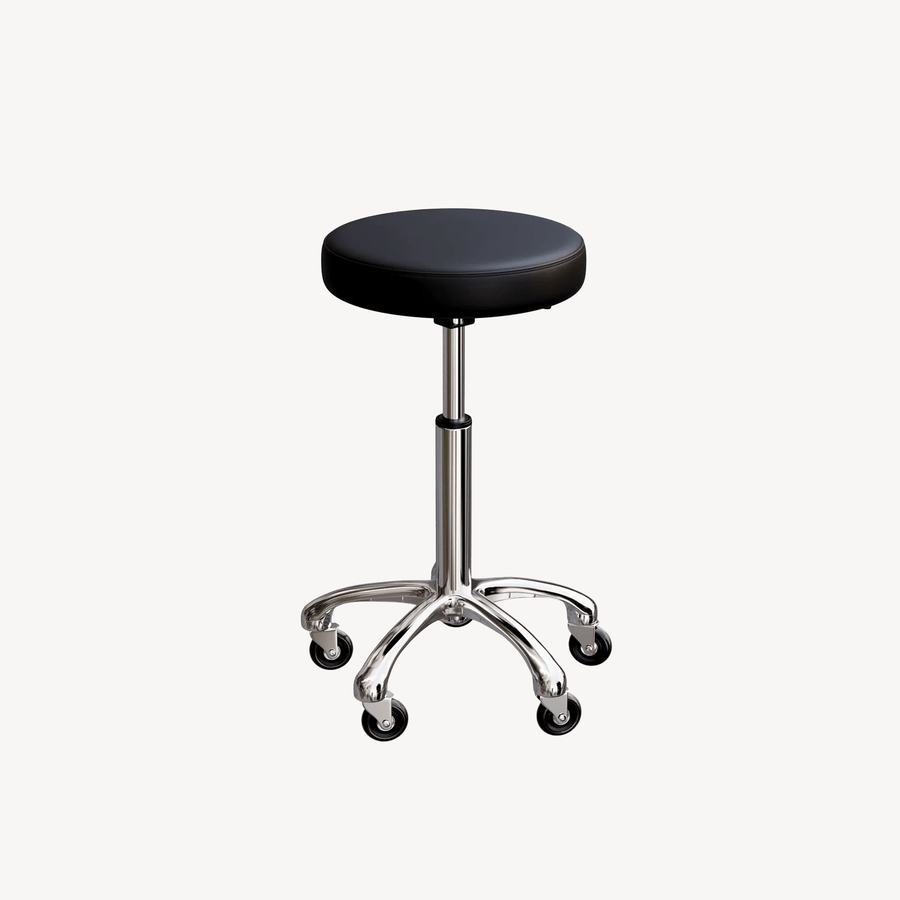 Spa Numa BUTTON Esthetician Stool with Metal Base (1023A)
