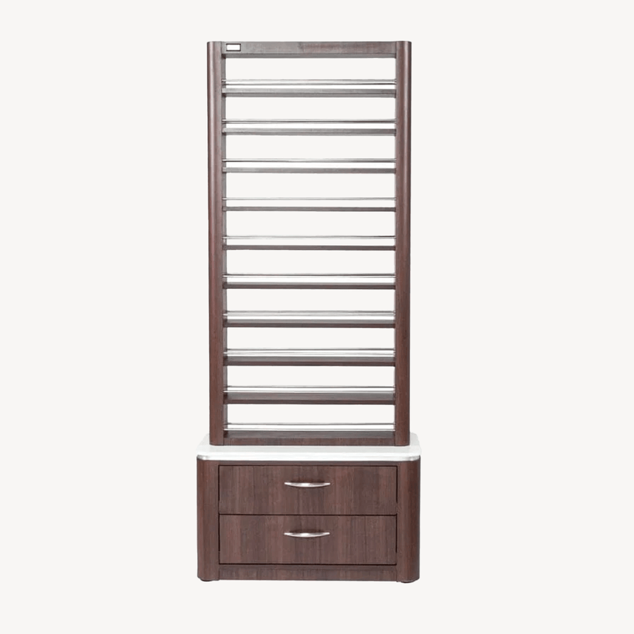Lexor The MODEN™ Polish Rack with Storage - VM820 Dark Walnut MODEN DSP-LXR-NPORK-VM820-BRN