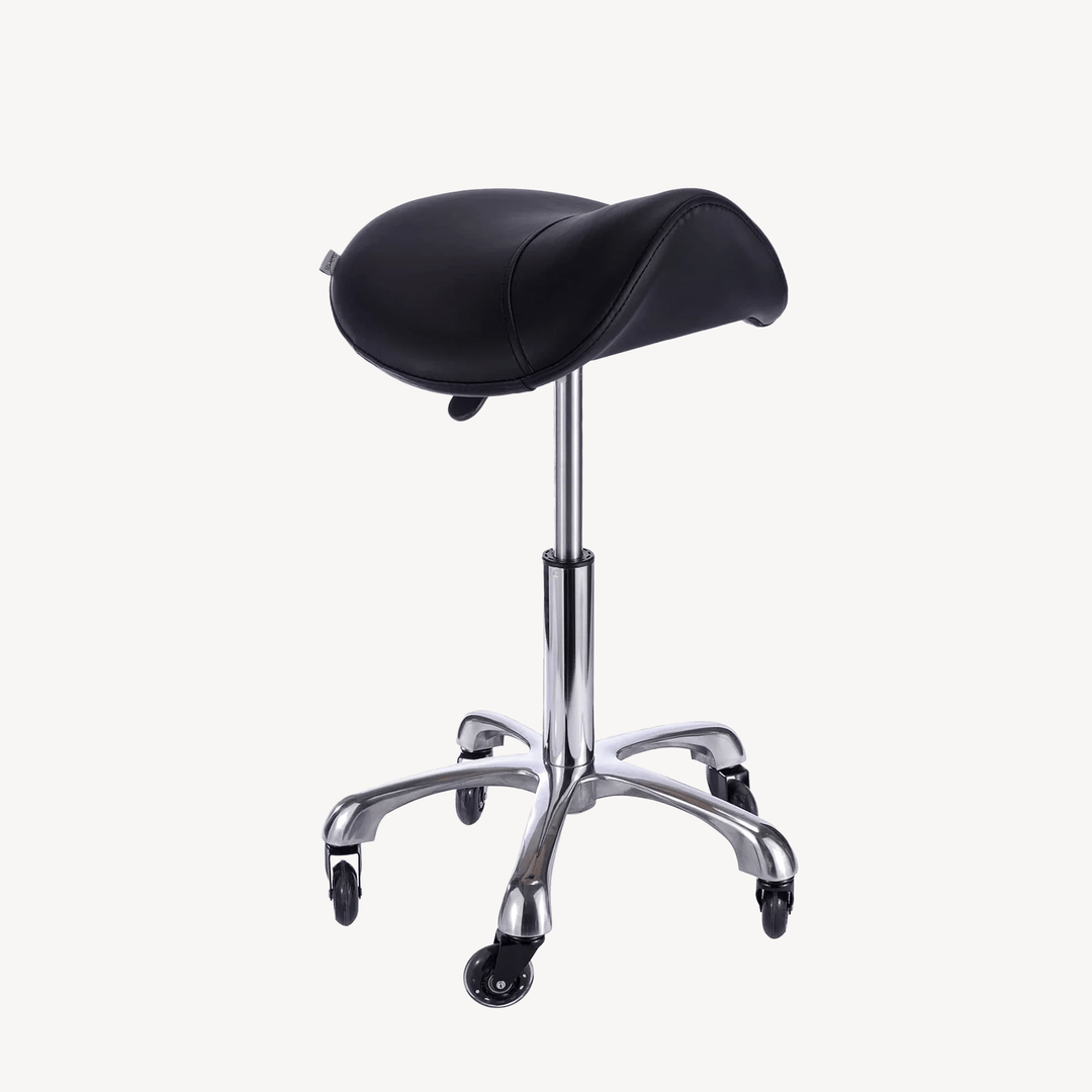 Spa Numa SADDLE Esthetician Stool with Metal Base (1010A)