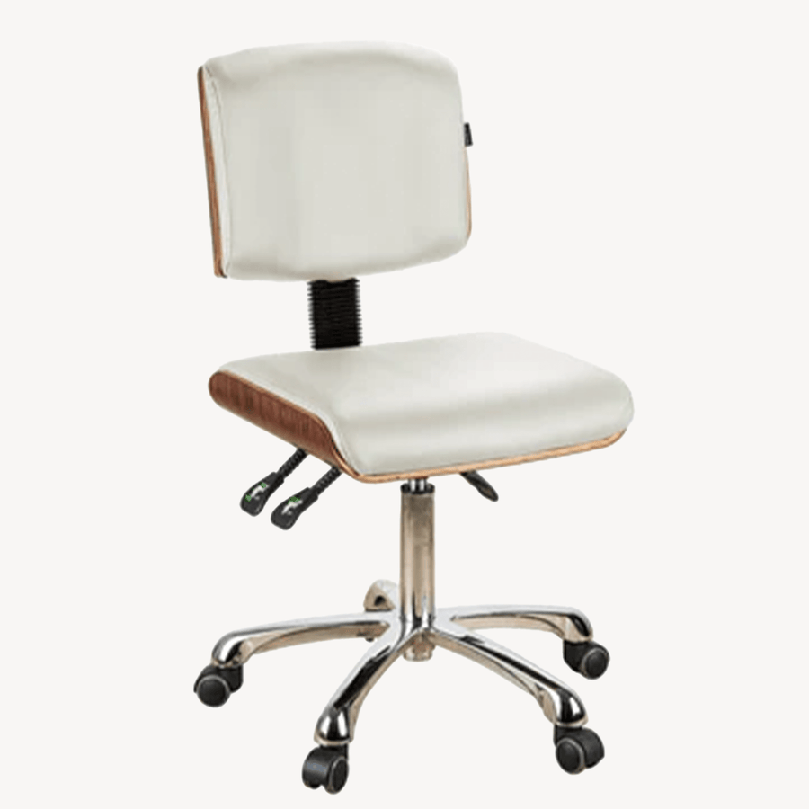 SilverFox Beautician and Salon Stool (1071) DSP-SFX-TCSTL-1071-WHT