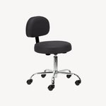 EarthLite Pneumatic Rolling Massage/Tattoo Stool with backrest