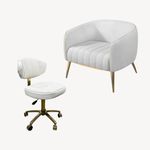 Yoocell YOOCELL Manicure Chair & Stool Set FF-YCL-CHRSTL-AG1911-WHT