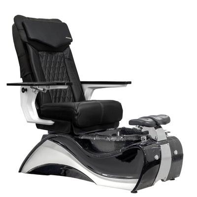 Mayakoba FIOR Shiatsulogic DX Pedicure Chair DX-Black / Caviar Black with Marble Trim AYC-SPA-FIOR-DX2307-1255BLKMBL-18VBLK