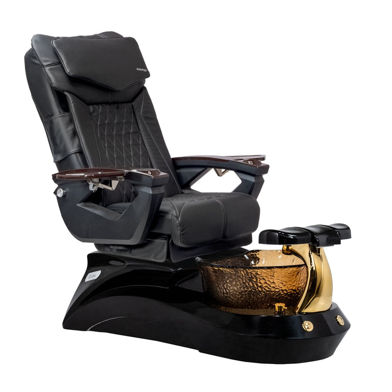 Mayakoba LOTUS II Shiatsulogic LX Pedicure Chair Black LX / Black and All Gold Lotus II AYC-SPA-LOTUS-2-LX-839AWHTBLK-18VBLK