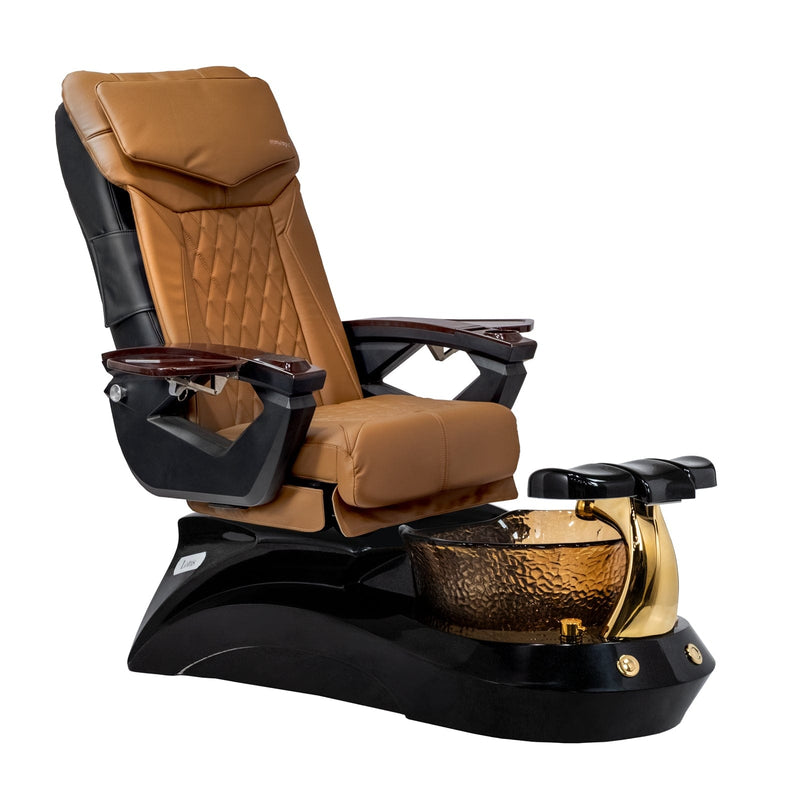 Mayakoba LOTUS II Shiatsulogic LX Pedicure Chair Cappuccino LX / Black and All Gold Lotus II AYC-SPA-LOTUS-2-LX-839AWHTBLK-18VCPO