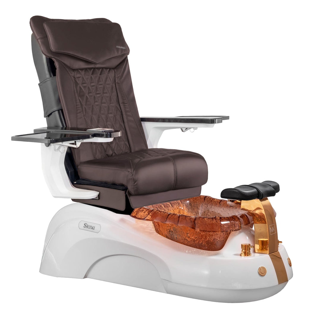Mayakoba SIENA Shiatsulogic DX Pedicure Chair DX-Coffee / White and Gold Siena AYC-SPA-SIENA-DX2307-817WHTGLD-18VCFE