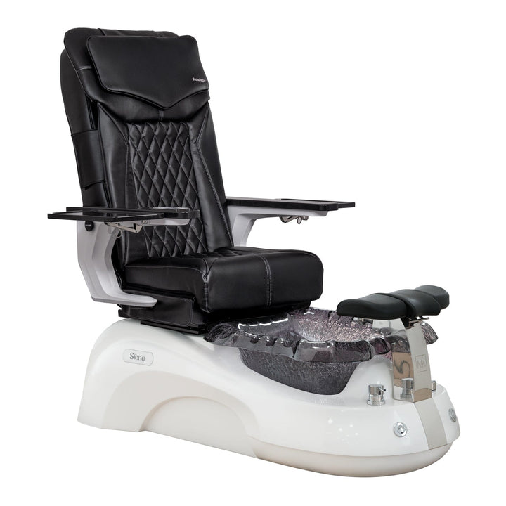 Mayakoba SIENA Shiatsulogic DX Pedicure Chair DX-Black / White and Black Siena AYC-SPA-SIENA-DX2307-817NWHTBLK-18VBLK