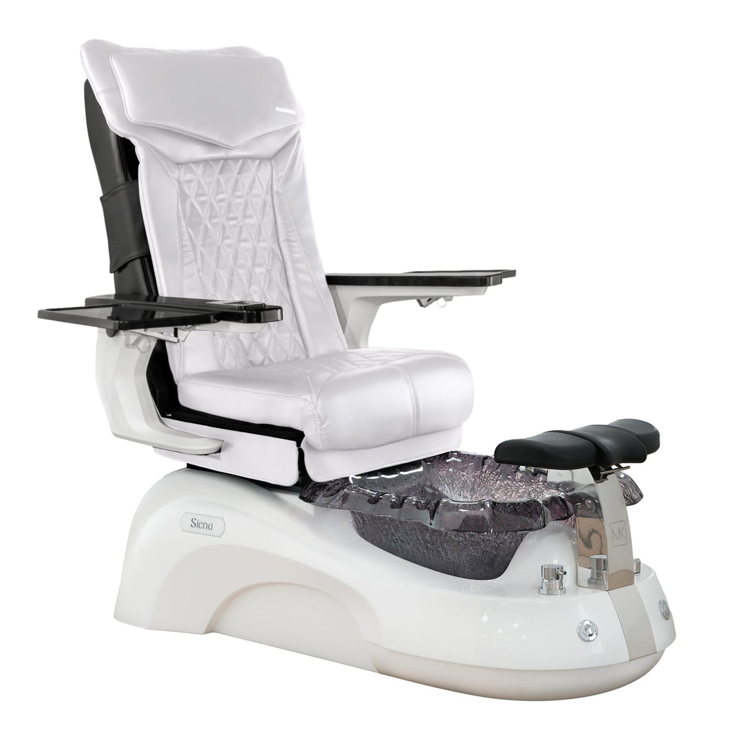 Mayakoba SIENA Shiatsulogic DX Pedicure Chair DX-White / Black and Gold Siena AYC-SPA-SIENA-DX2307-817NBLKGLD-18VWHT