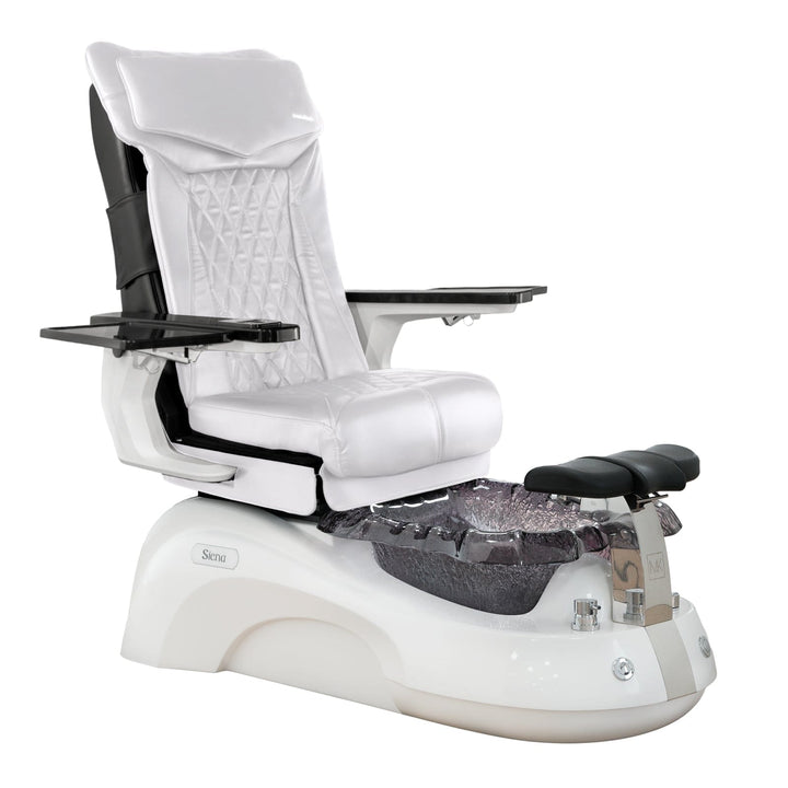Mayakoba SIENA Shiatsulogic DX Pedicure Chair DX-White / Black and Gold Siena AYC-SPA-SIENA-DX2307-817NBLKGLD-18VWHT