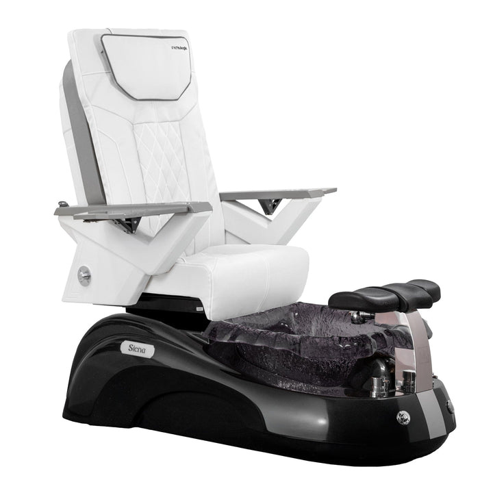 Mayakoba SIENA Shiatsulogic FX Pedicure Chair White FX / Black and Black Siena AYC-SPA-SIENA-FX9653-817NBLKBLK-53WHT