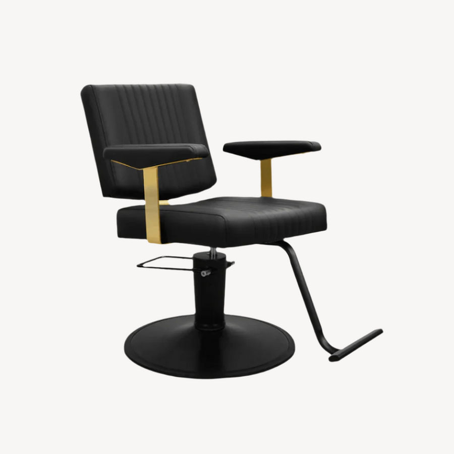 Keller International Athena Salon Chair Black / Black / T-Shaped Black DSP-KEL-APCHR-K1158-T-BLACK