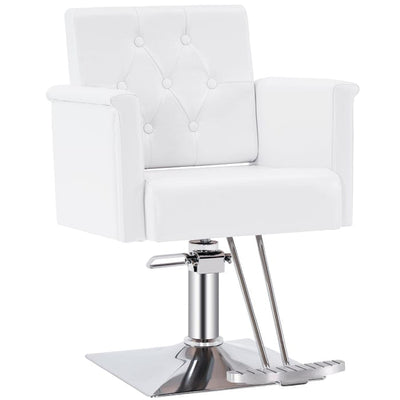Brooks Salon Furnishing EleganceFlow: Classic Hydraulic Styling Salon Chair 8811-White FF-BBP-SYCHR-8811-WHT