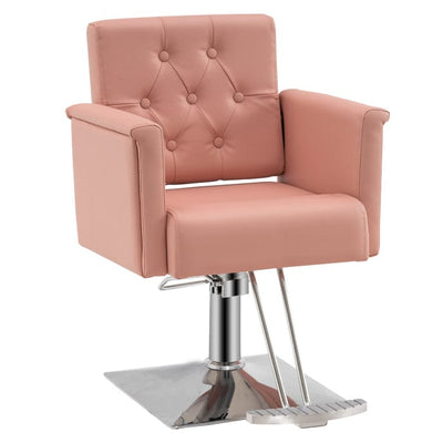 Brooks Salon Furnishing EleganceFlow: Classic Hydraulic Styling Salon Chair 8811-Pink FF-BBP-SYCHR-8811-PNK