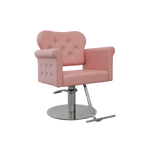 Keller International Glam Ii Salon Chair Pink / Stainless Circle / Chrome DSP-KEL-APCHR-K1168C-T-PINK
