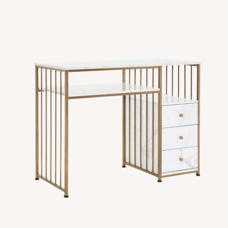 Brooks Salon Furnishing Olivia Manicure Table DSP-BBP-NTBL-6153-2407-WHT