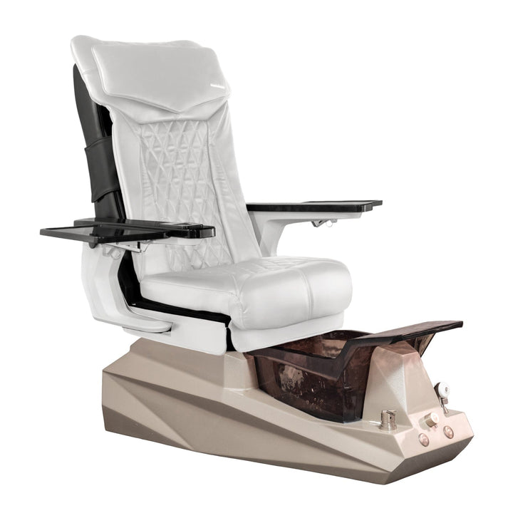 Mayakoba DIAMOND DX Pedicure Chair DX-White / DF Orange & Black SPA-TFM-DIAMOND-GRGBLK-18VWHT