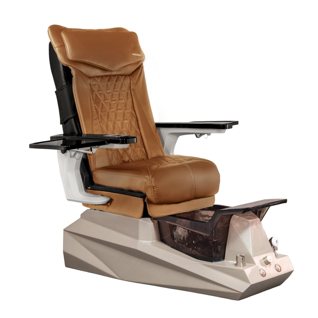 Mayakoba DIAMOND DX Pedicure Chair DX-Cappuccino / DF Orange & Black SPA-TFM-DIAMOND-GRGBLK-18VCPO