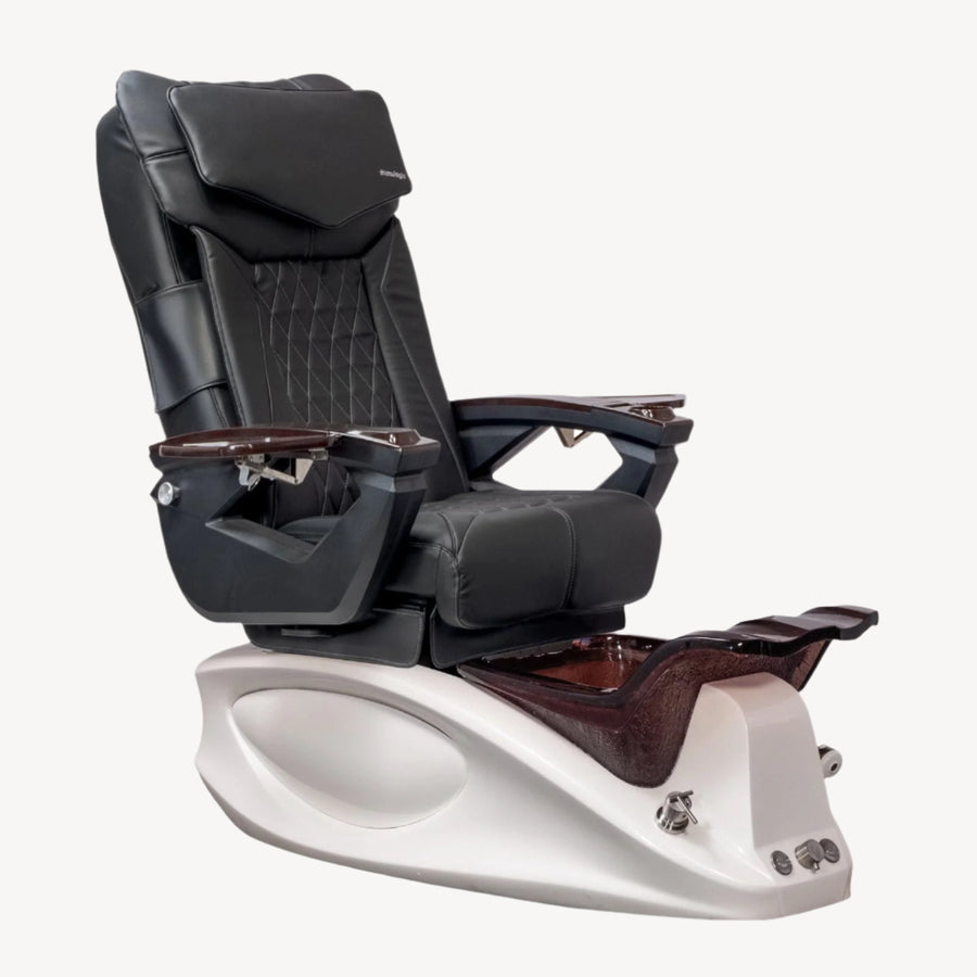 Mayakoba LUXUS LX Pedicure Chair Black LX / White SPA-TFM-LEXUS-WHT-18VBLK