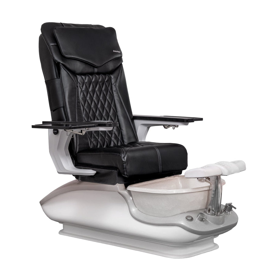 Mayakoba iGLOW DX Pedicure Chair DX-Black / White SPA-TFM-DIAMOND-GRGBLK-18VBLK