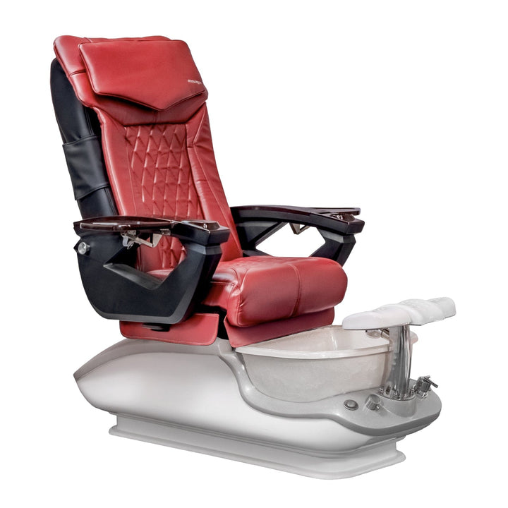 Mayakoba iGLOW LX Pedicure Chair Deep Red LX / White SPA-TFM-iGLOW-WHTWHT-18VRD
