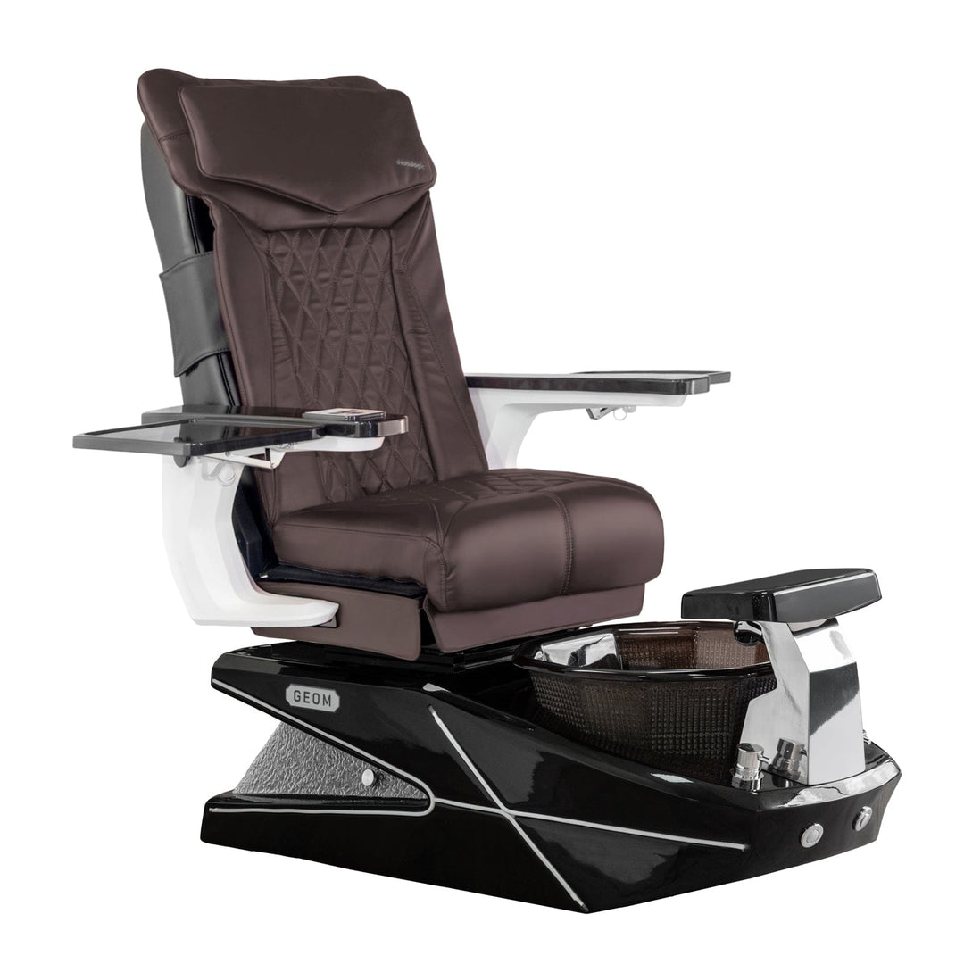Mayakoba GEOM II Shiatsulogic DX Pedicure Chair DX-Coffee / Black with Black Resin Bowl AYC-SPA-GEOM-2-DX-1280-BLKBLK-18VCFE