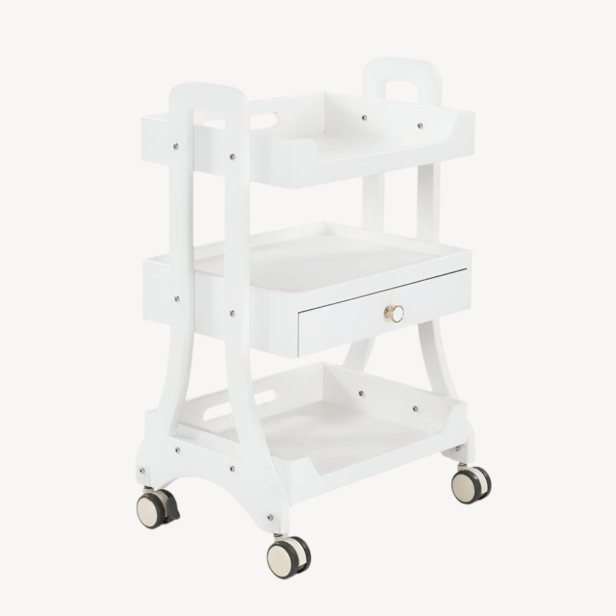 Beauty-Ace Beauty Salon Rolling Trolley ML004 with one Drawer FF-DPI-TRLY-ML004-WHT