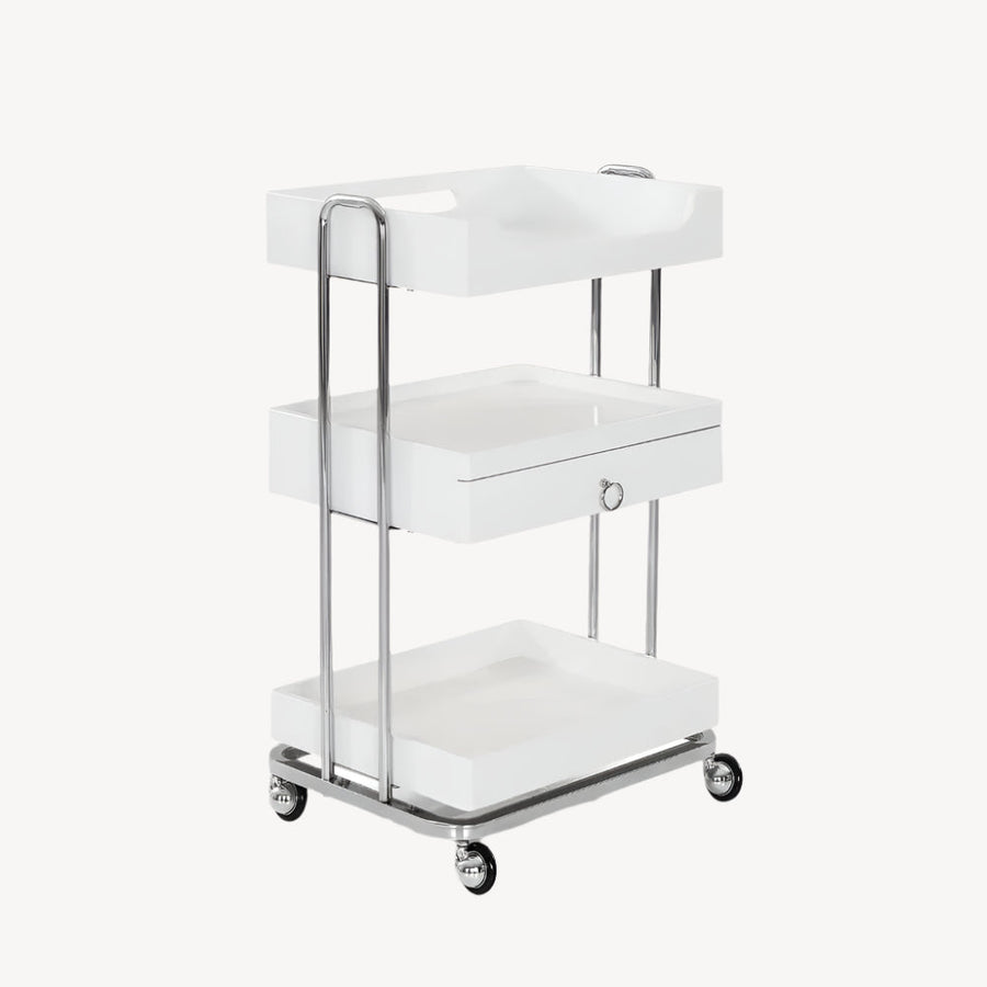 Beauty-Ace Beauty Salon Trolley OY005 White With one drawer FF-DPI-TRLY-OY005-WHT
