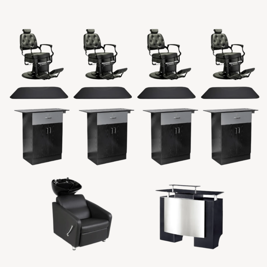 Berkeley Hair Salon - 4 Sets Barber Chair Package