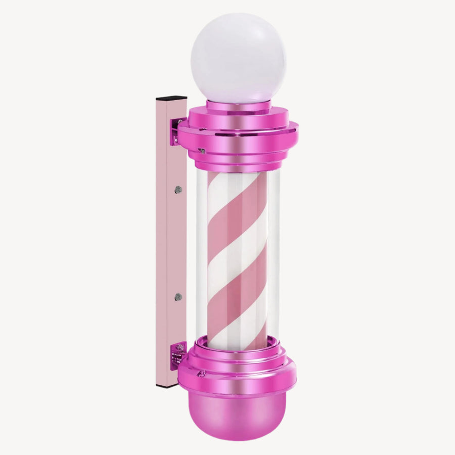 Brooks Salon Furnishing The Hudson Spiral Barber Pole Pink DSP-BBP-BBP-6154-L018PINK