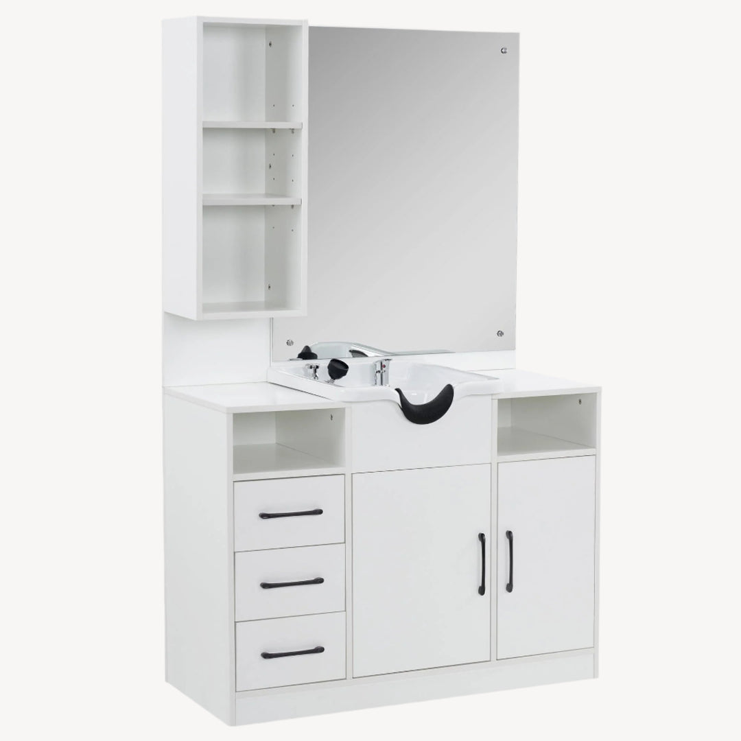 Brooks Salon Furnishing VersaStyler Shampoo Station White DSP-BBB-BWSH-6154-3140W