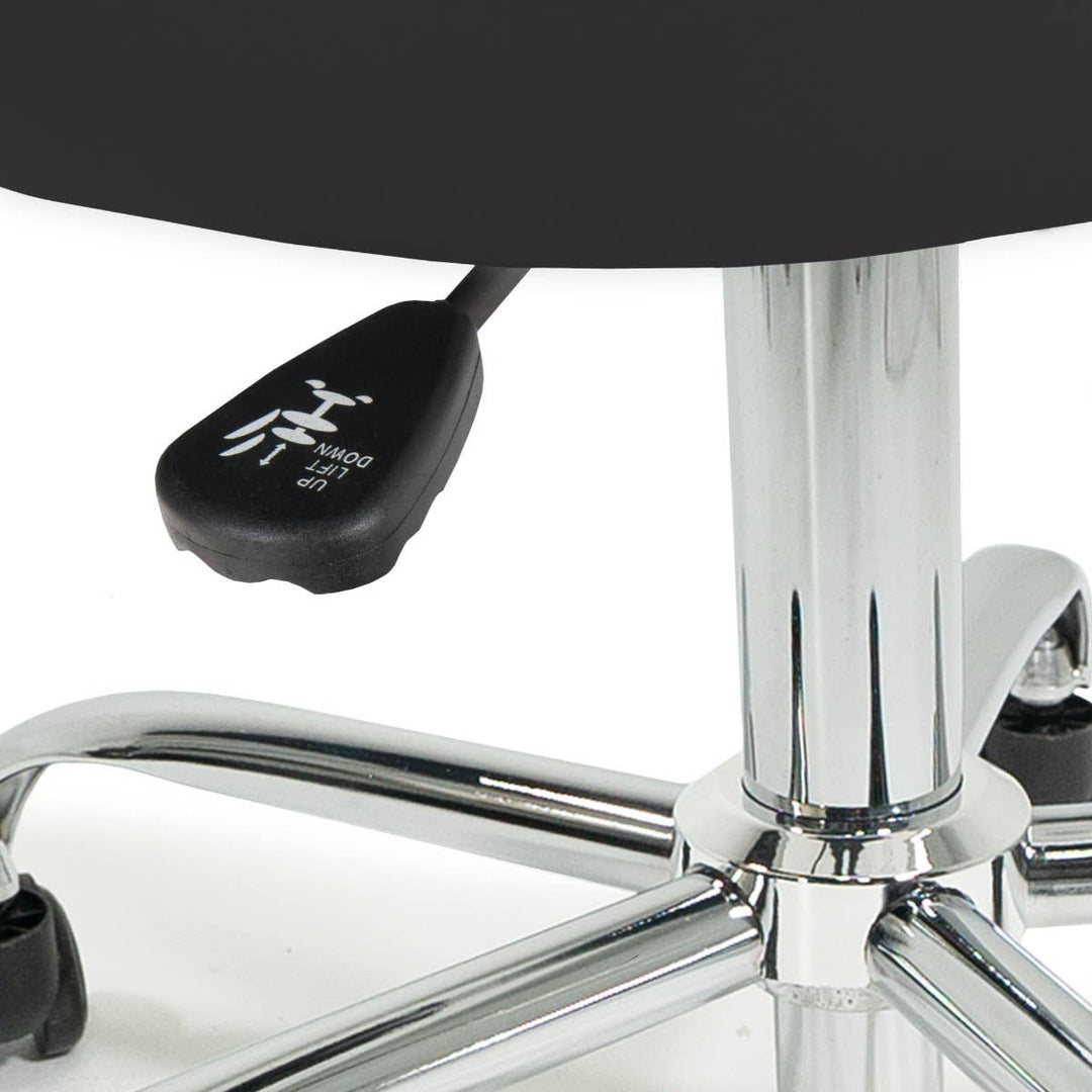 EarthLite Pneumatic Rolling Massage/Tattoo Stool with backrest