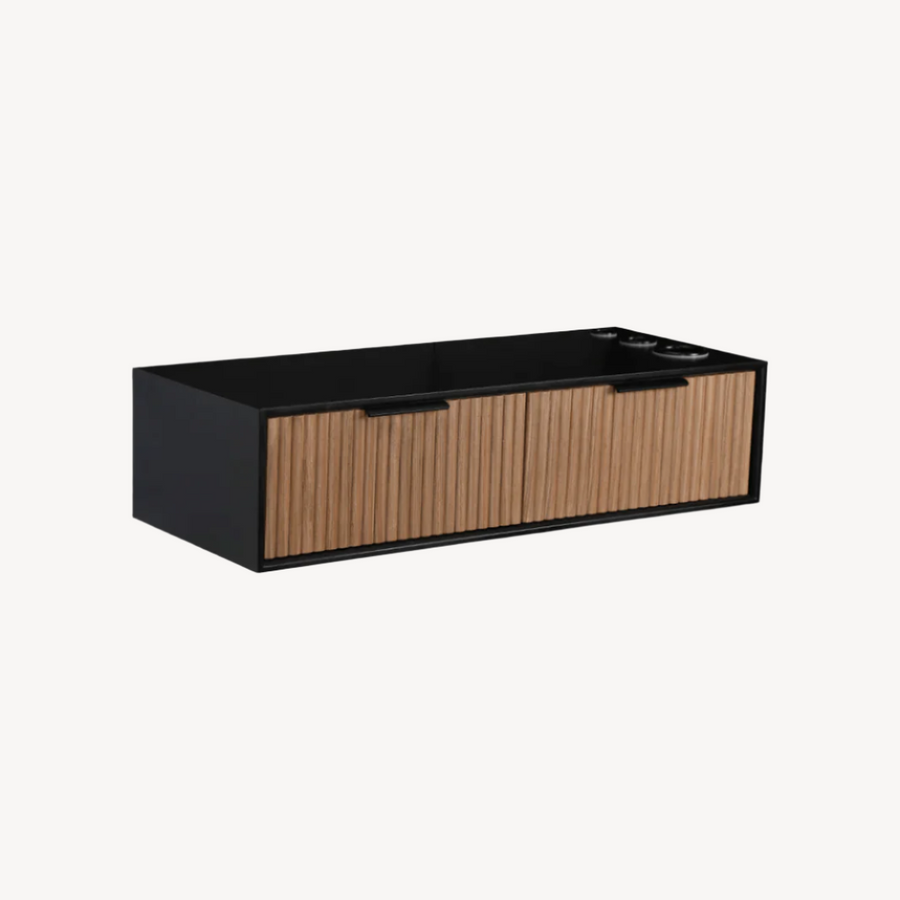 Keller International Noir Tambour Wall Mounted Station No Mirror DSP-KEL-SYSTL-K7729-WALNUT