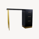 Keller International Taylor Leg Styling Station Black / No Mirror DSP-KEL-SYSTL-K7666B-CABINET-BLACK