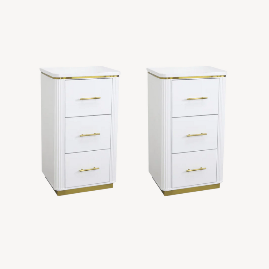 Keller International René Styling Station Stand-2pks White / None DSP-KEL-SYSTL-K8002-WHITE