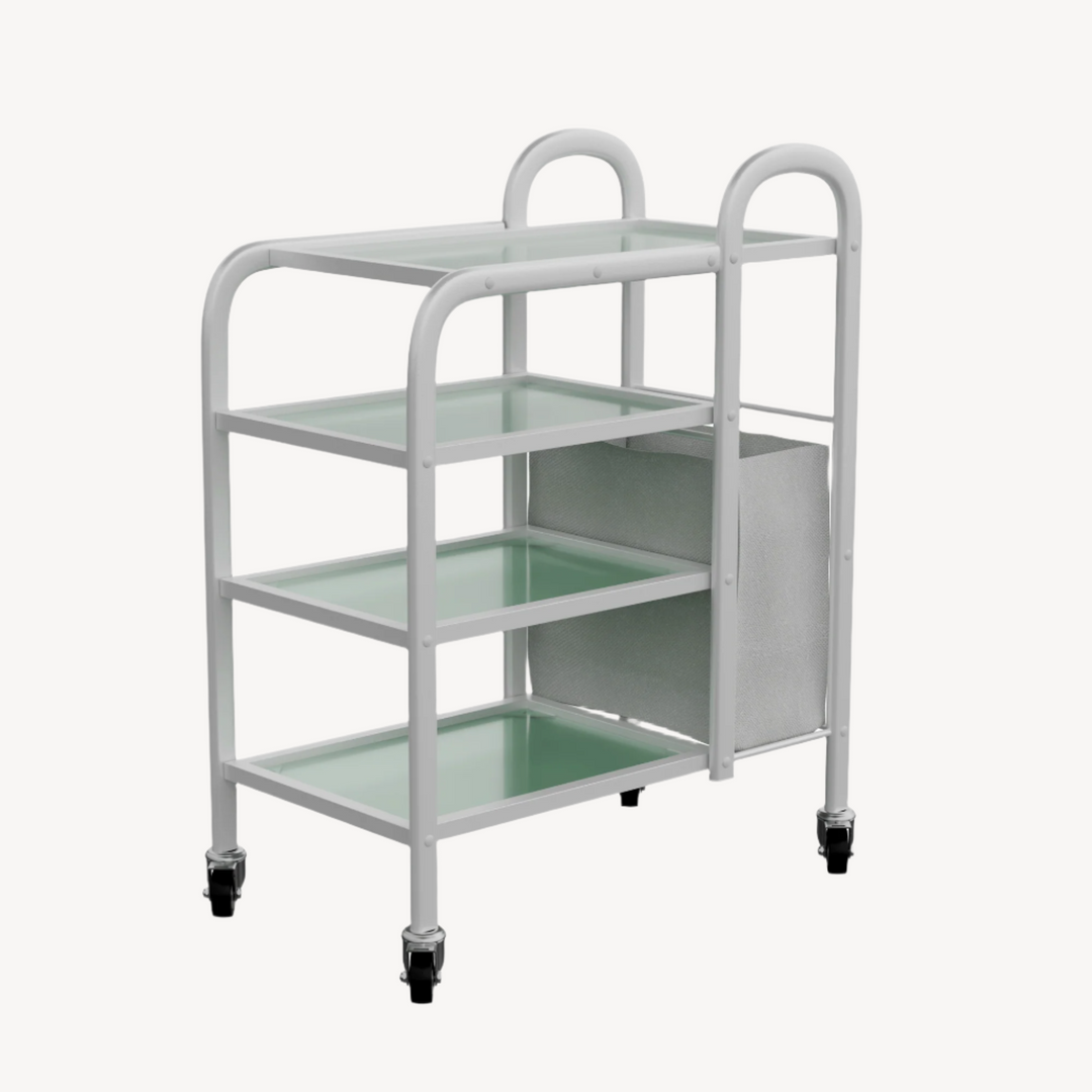 Spa Numa LUCY Dual 4 Tier Wax Glass Trolley (1031) FF-SOB-TRLY-1031