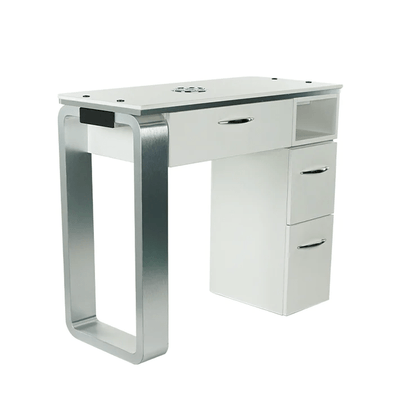 Lexor The MODEN™ Nails Table with Vent - VM312 White Pearl MODEN FF-LXR-NTBL-VM312-WHT
