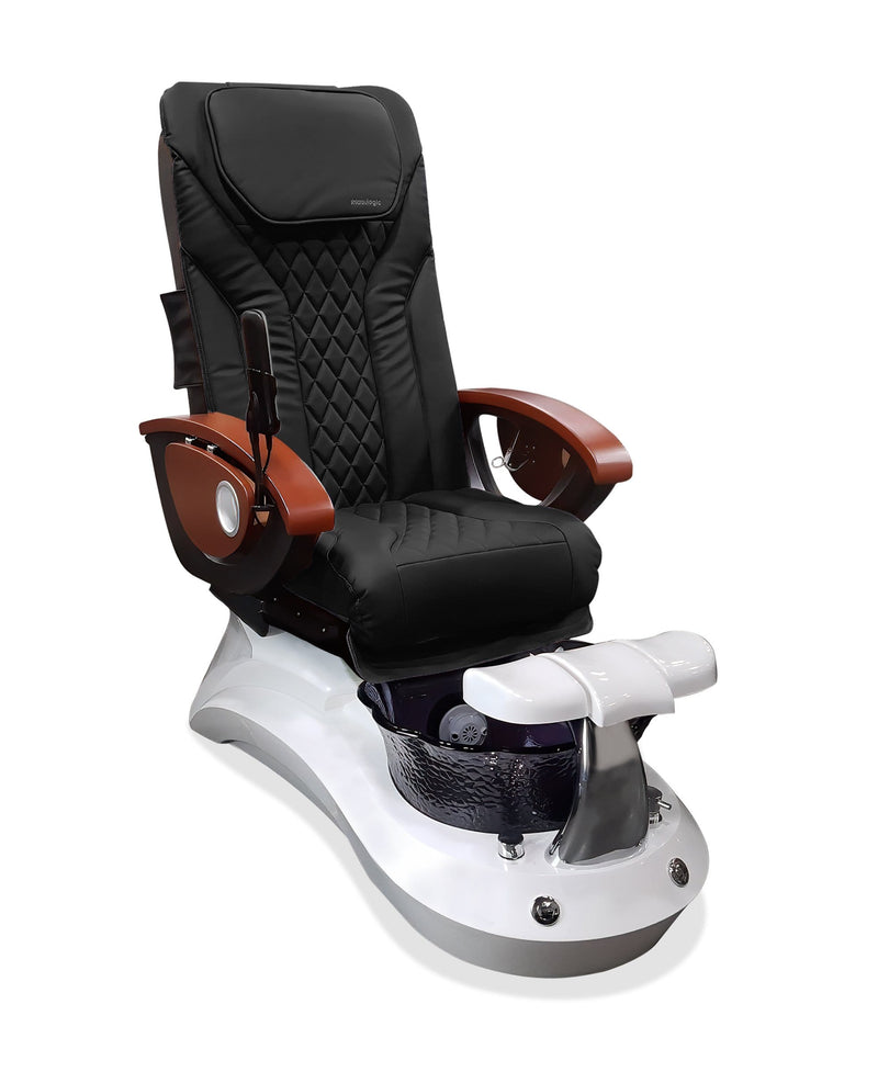 Mayakoba LOTUS II Shiatsulogic EX-R Pedicure Chair Black EXR / White and Black Lotus II AYC-SPA-LOTUS-2-EXR-839WHTBLK-20VBLK