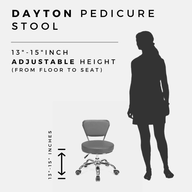 Mayakoba Short Pedicure Technician Stool - The Dayton