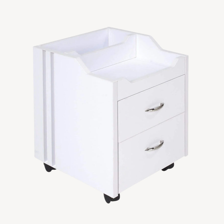 J&A USA J&A Pedicure Accessory Cart & Trolley White KM FF-JASPA-KM-CART-WHT