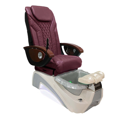 Mayakoba Arrojo II Pedicure Spa Chair - Shiatsulogic EX-R Burgundy EXR / White Arrojo II
