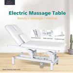 Beauty-Ace 2 Section Adjustable Electric Beauty Beds/Massage Table with 2 Motors (White) BA8231 FF-DPI-FCCHR-8231-WHT