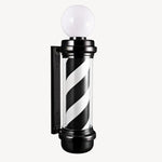 Berkeley 35" Barber Shop Pole With Rotating LED Light (Black and White) MEI-BBP-337-WHTBLK