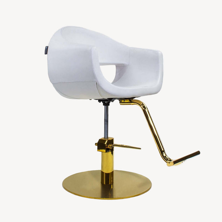 Berkeley Milla Beauty Salon Styling Chair White Chair Milla / Gold Base Milla / A58 Pump HON-SYCHR-696958-WHTGLD