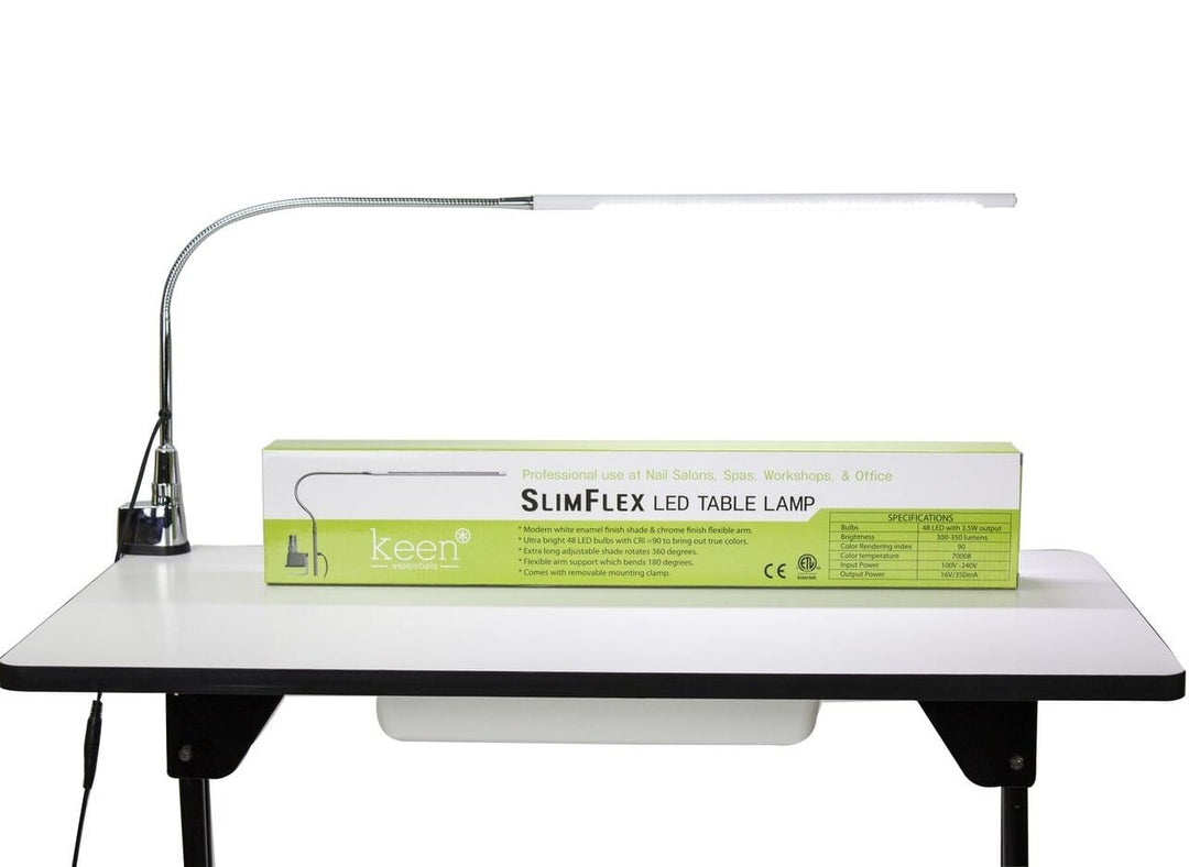 Keen Essentials KEEN Slimflex LED Table Lamp Stylish Desk Lamp, Nail Salon Table Lamp