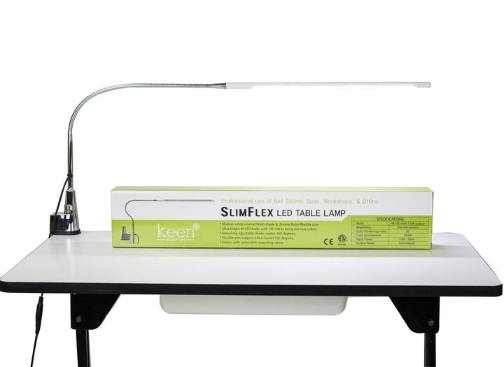 Keen Essentials KEEN Slimflex LED Table Lamp Stylish Desk Lamp, Nail Salon Table Lamp