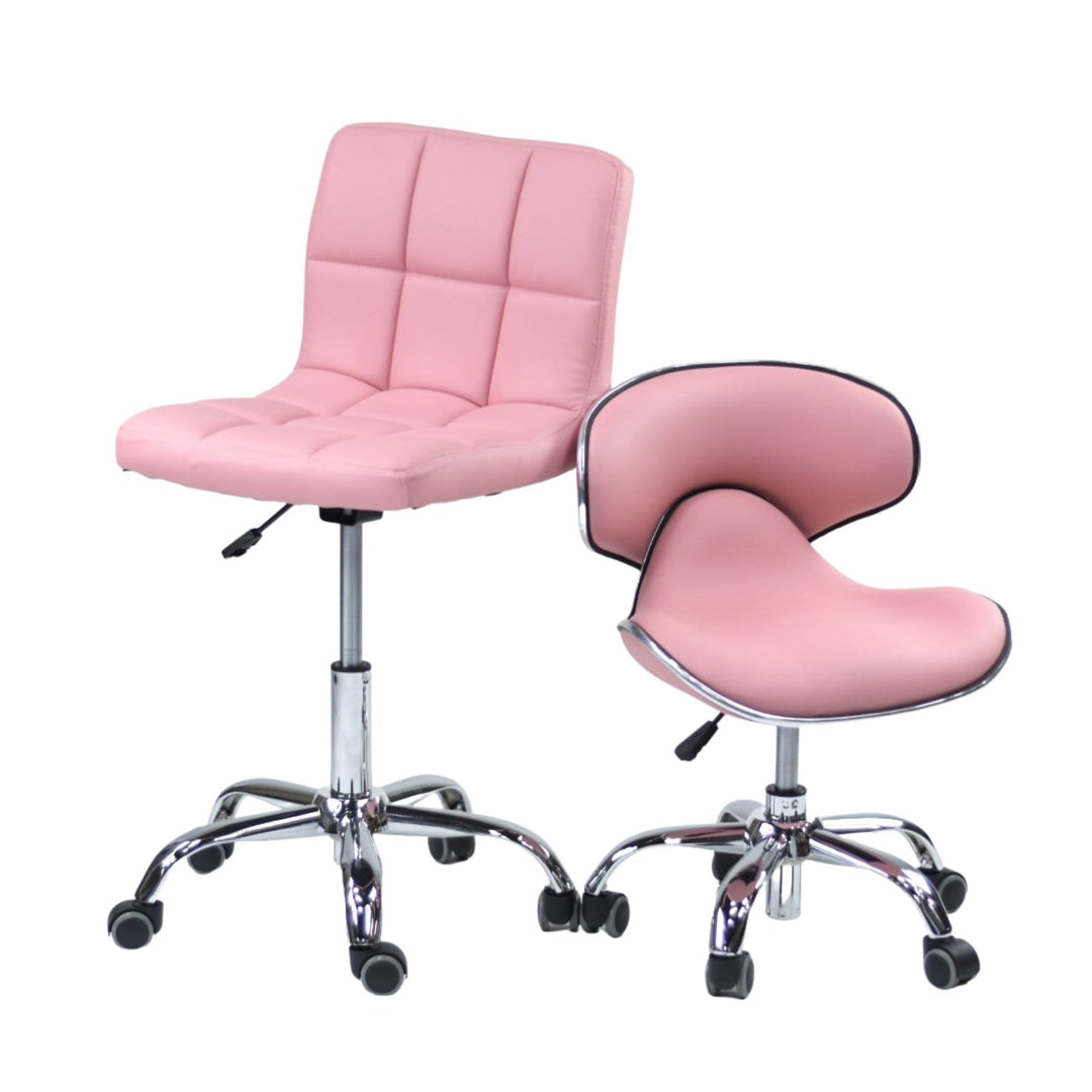 Mayakoba UMI Salon Pedicure Technician Stool, Rolling Seat with Adjustable 13"-15"