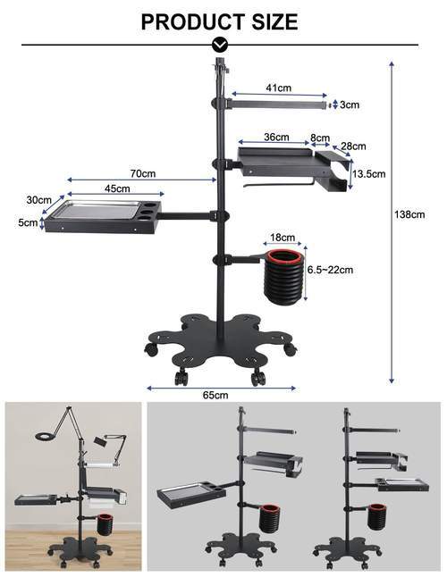 TatArtist Mobile Meta Tattoo Artist Workstation TA3715 FF-DPI-TTSTN-3715-BLK