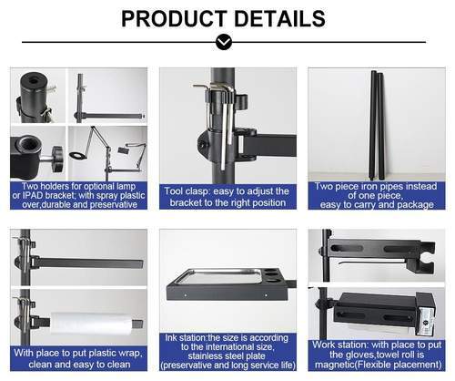 TatArtist Mobile Meta Tattoo Artist Workstation TA3715 FF-DPI-TTSTN-3715-BLK