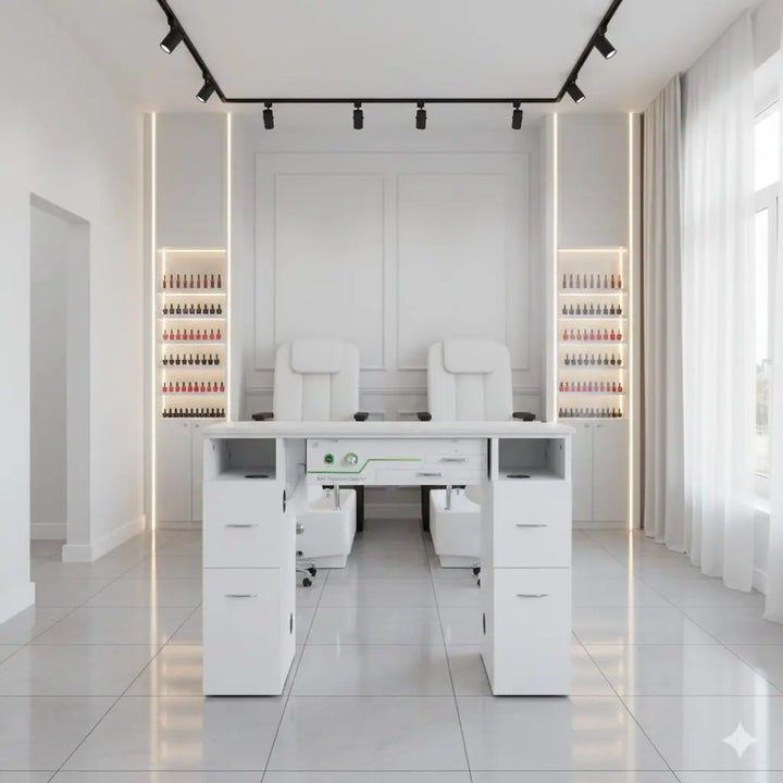 J&A USA ProVac Nail Salon Table DSP-J&A-NTBL-PV-SINGLE