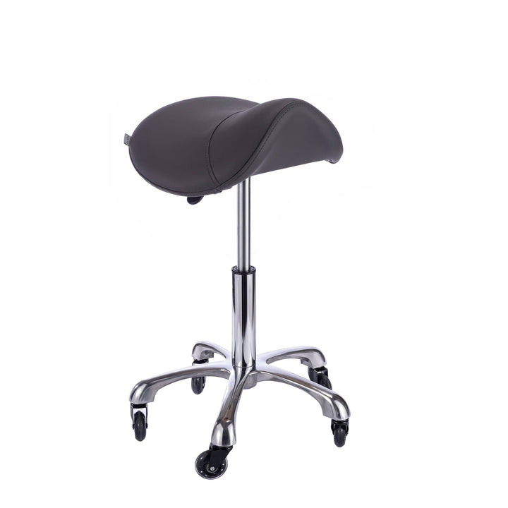 Spa Numa SADDLE Esthetician Stool with Metal Base (1022A) Gray DSP-SOB-TCSTL-1022A-GRY